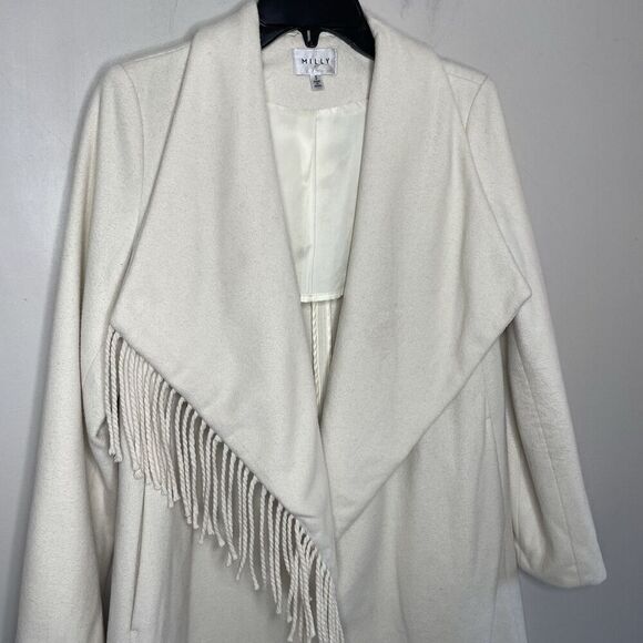 Milly Cream Fringe Coat - Picture 3 of 11